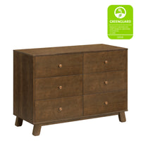 M32526NL,Hudson Modern 6-Drawer Assembled Double Dresser in Natural Walnut
