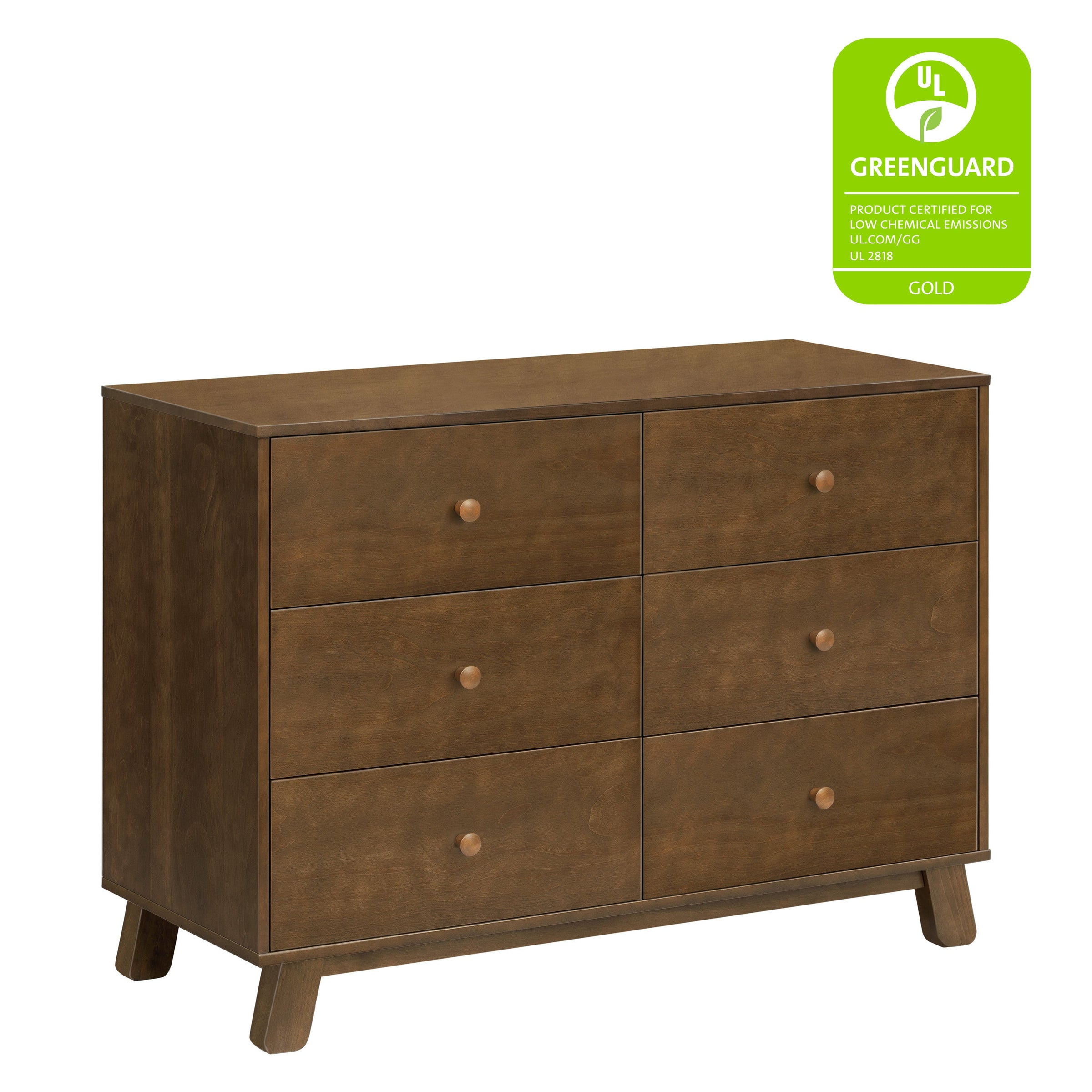 M32526NL,Hudson Modern 6-Drawer Assembled Double Dresser in Natural Walnut