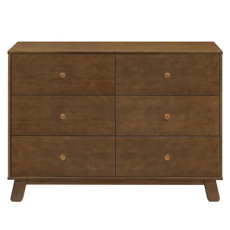 M32526NL,Hudson Modern 6-Drawer Assembled Double Dresser in Natural Walnut