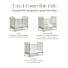 M15501HS,Abigail 3-in-1 Convertible Crib in Heirloom Sage