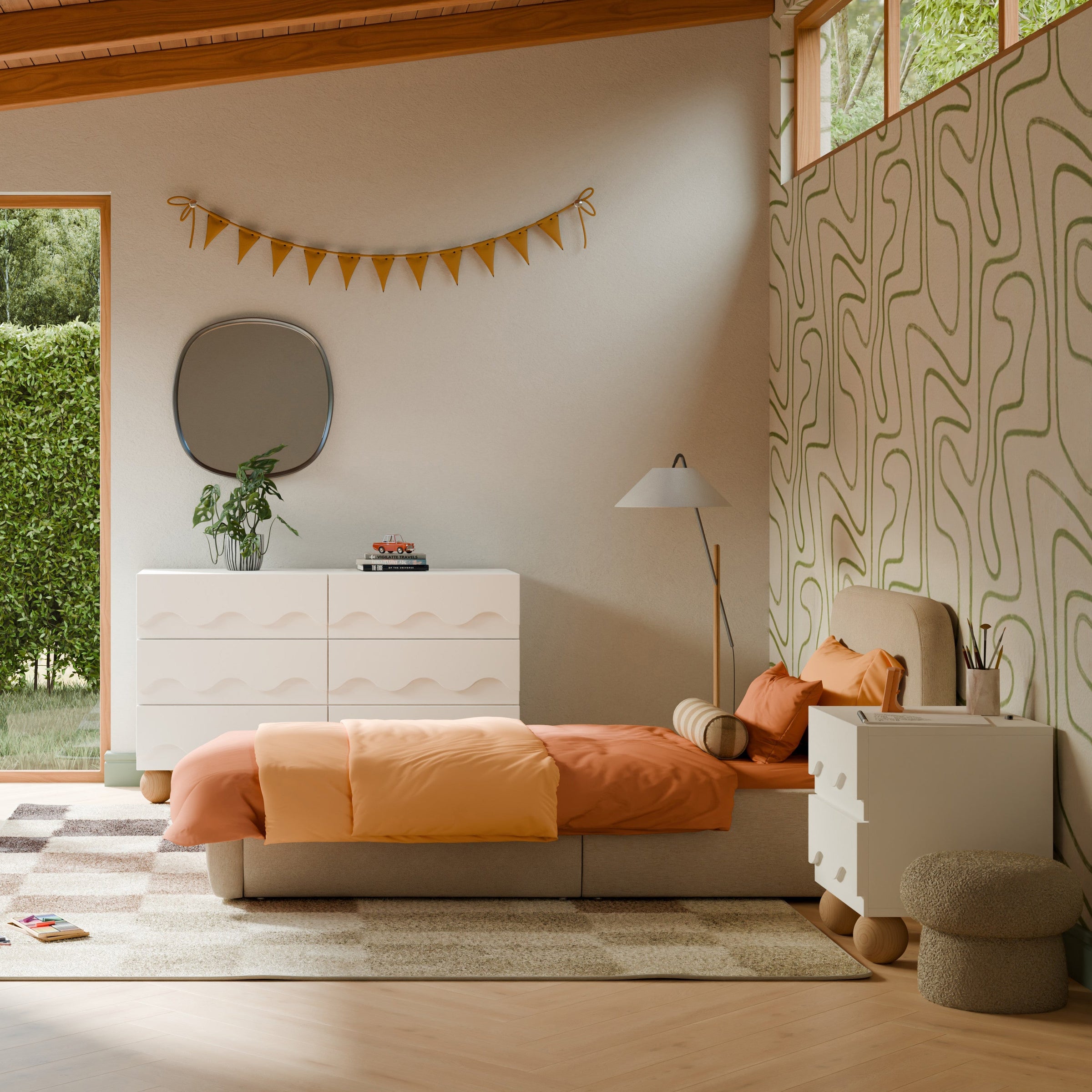 M31269PBEW,Nara Twin Bed in Performance Beach Eco-Weave