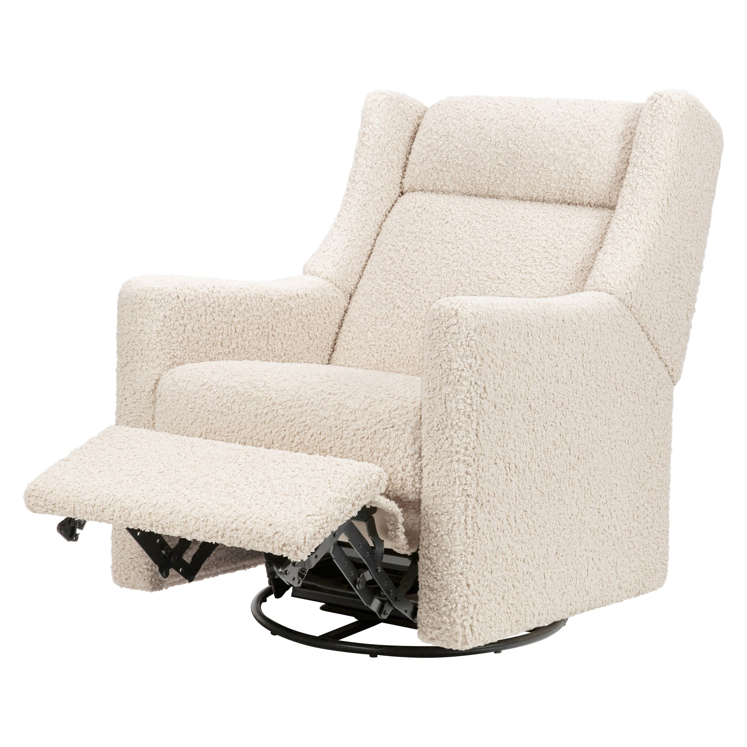 M11283AT,Kiwi Deluxe Power Glider Recliner w/Heat&Massage in Almond Teddy Loop