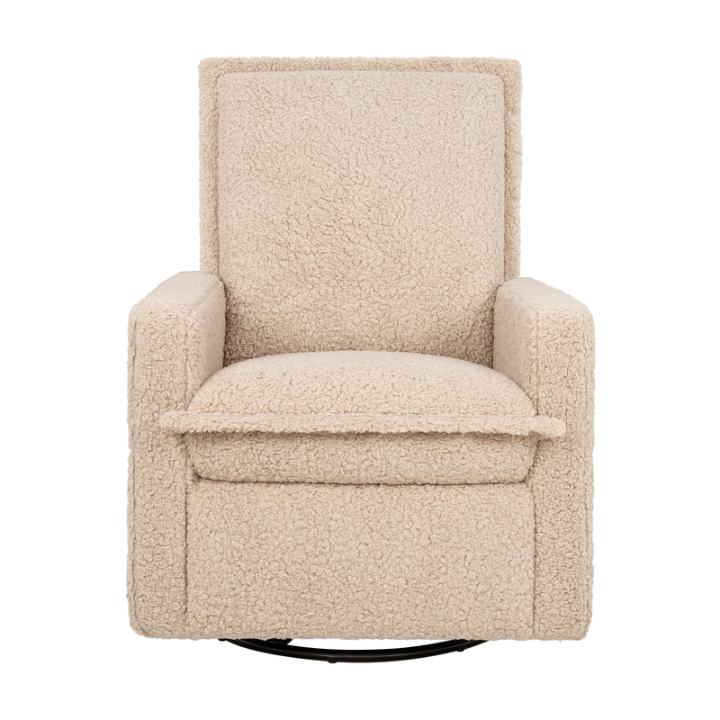 M20977CSG,Cali Flange Gliding Swivel Recliner in Chai Shearling