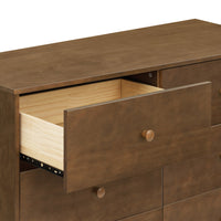 M32526NL,Hudson Modern 6-Drawer Assembled Double Dresser in Natural Walnut