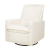 M20977CMSG,Cali Flange Gliding Swivel Recliner in Cream Shearling