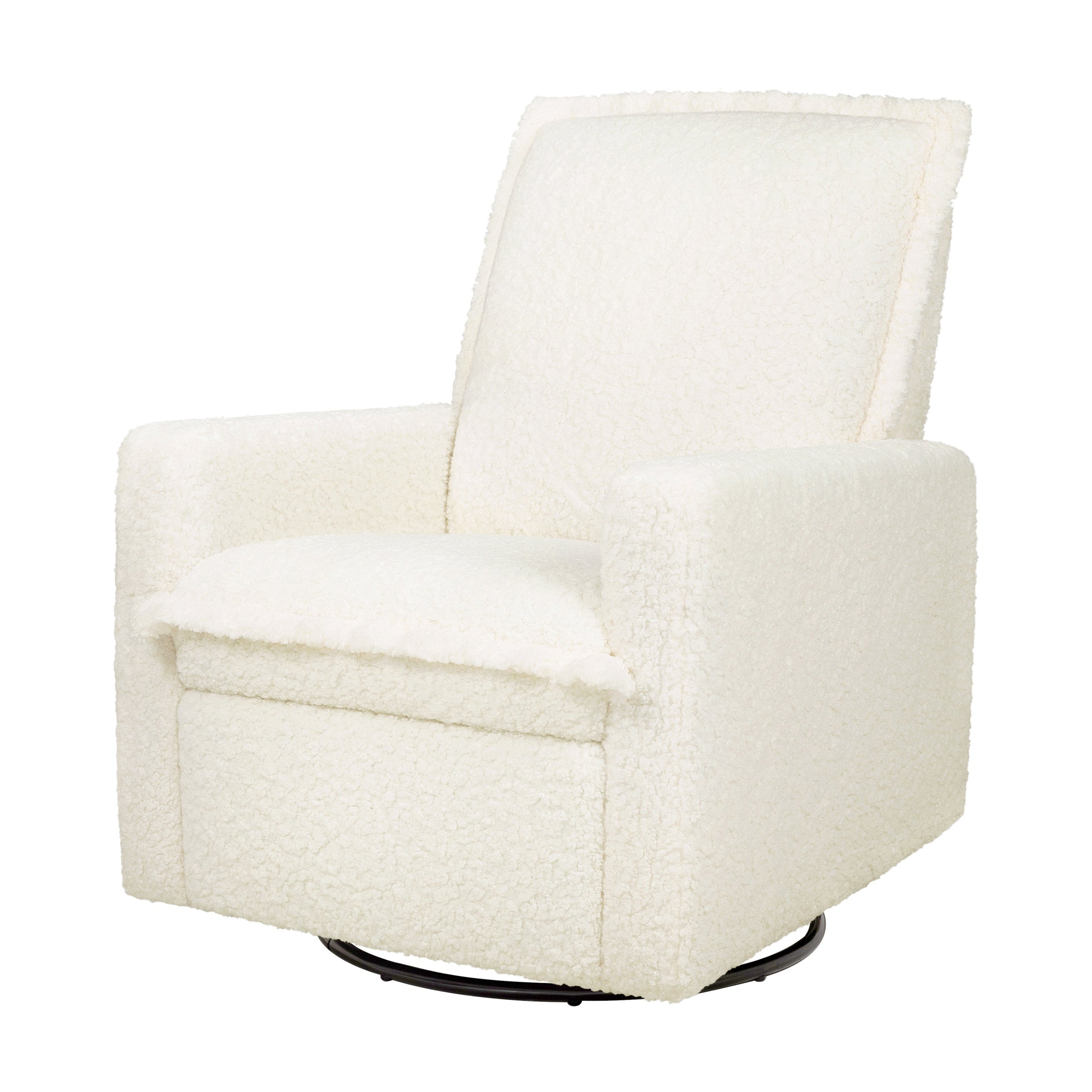 M20977CMSG,Cali Flange Gliding Swivel Recliner in Cream Shearling