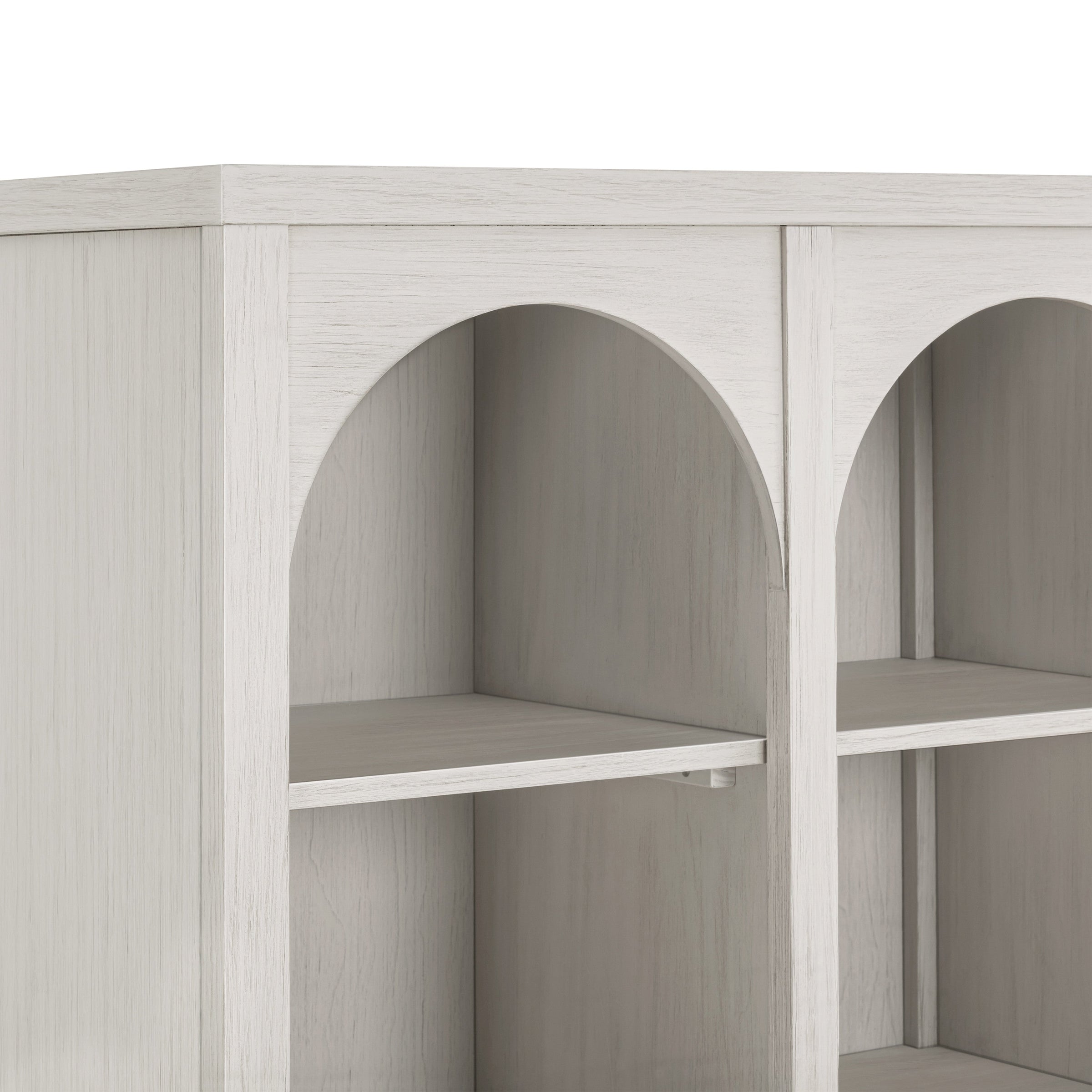 M24814WDF,Eloise Bookcase  Assembled in White Driftwood