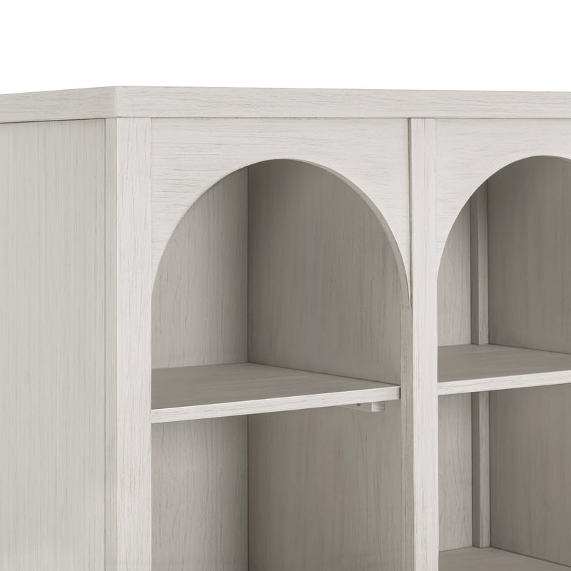M24814WDF,Eloise Bookcase  Assembled in White Driftwood