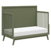 M15901OL,Palma Mid-Century 4-in-1 Convertible Crib w/Toddler Bed Conversion in Olive