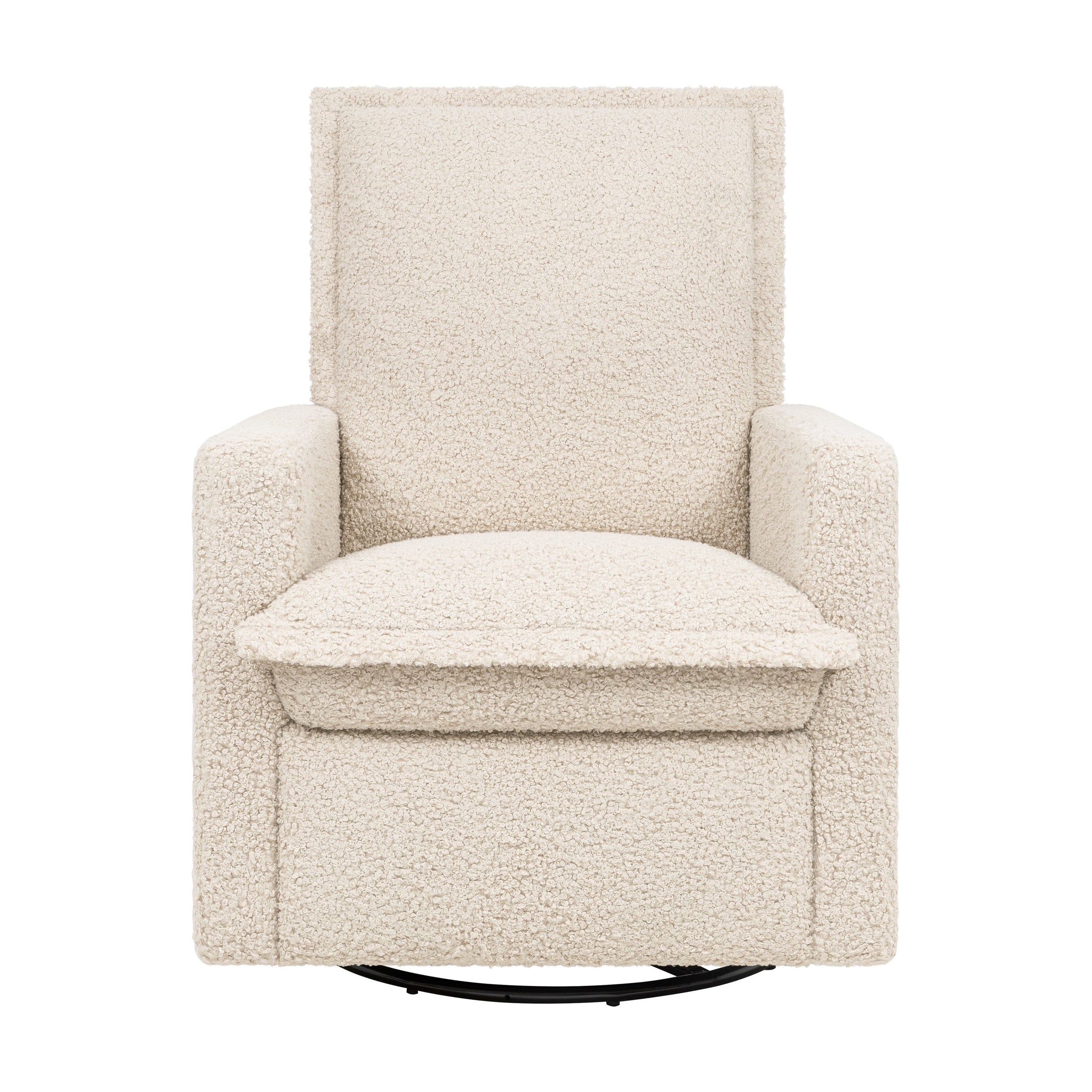 M20977AT,Cali Flange Gliding Swivel Recliner in Almond Teddy Loop