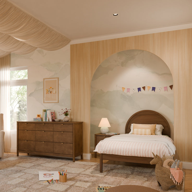 M25969NL,Bondi Twin Bed in Natural Walnut