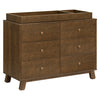 M32526NL,Hudson Modern 6-Drawer Assembled Double Dresser in Natural Walnut