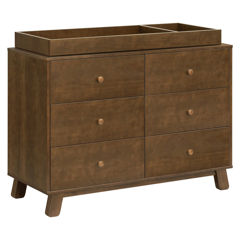 M32526NL,Hudson Modern 6-Drawer Assembled Double Dresser in Natural Walnut
