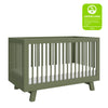 M4201OL,Hudson 3-in-1 Convertible Crib w/Toddler Bed Conversion Kit in Olive