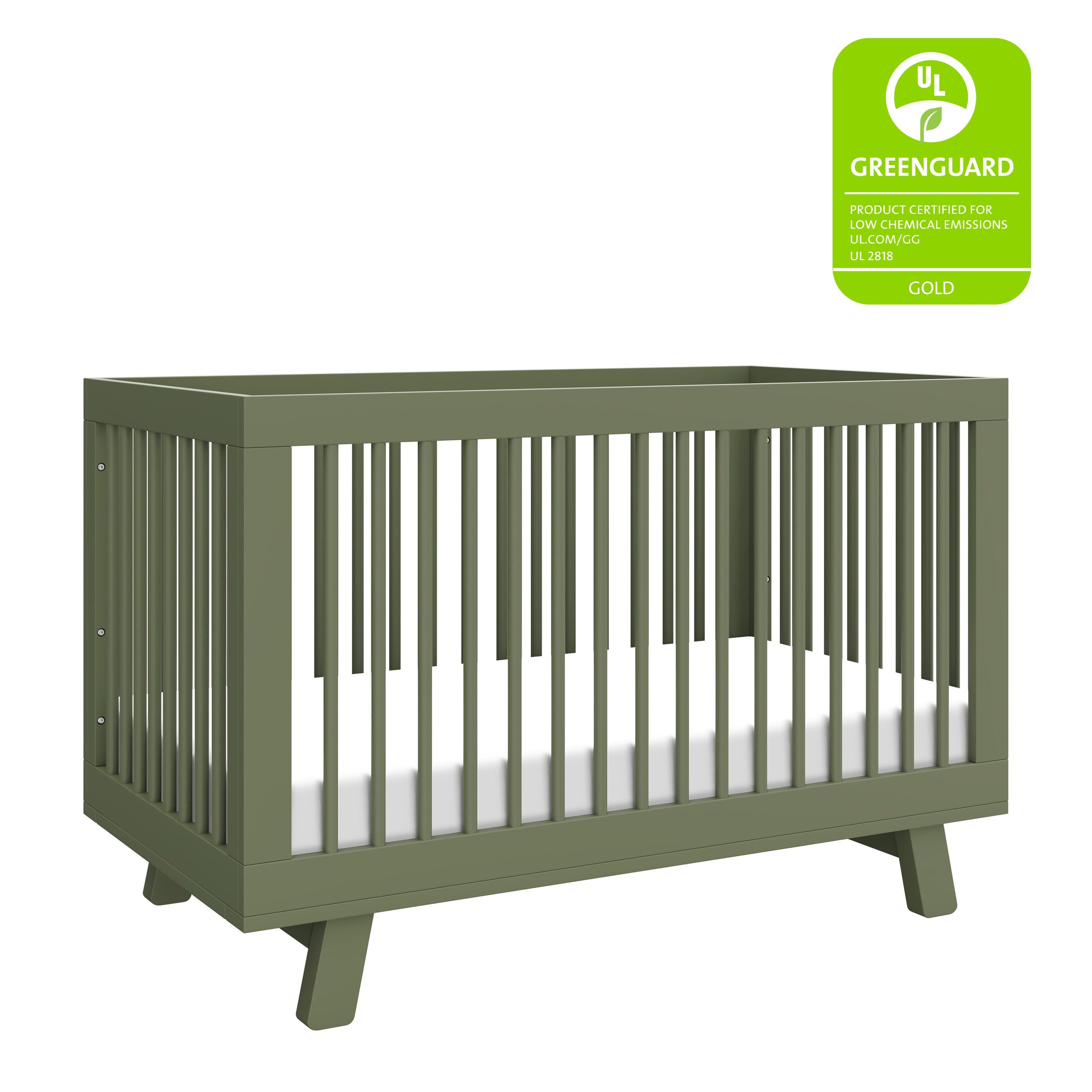 M4201OL,Hudson 3-in-1 Convertible Crib w/Toddler Bed Conversion Kit in Olive