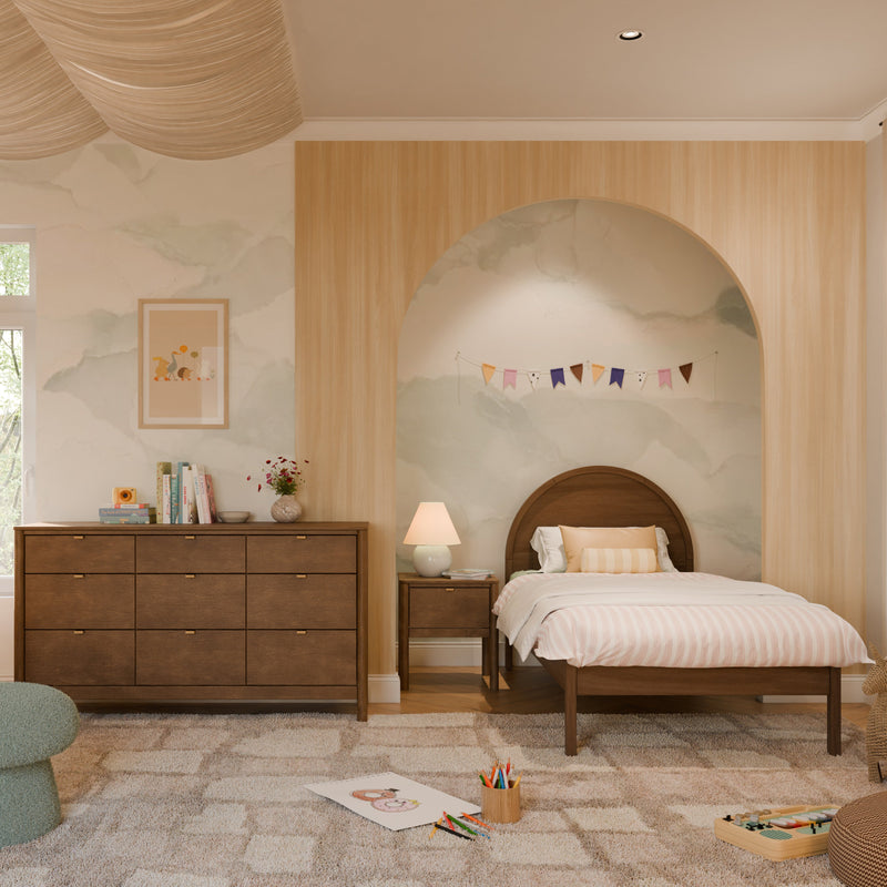 M25969NL,Bondi Twin Bed in Natural Walnut