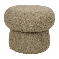 M31585LT,Mini Mushroom Pouf in Latte Teddy Loop