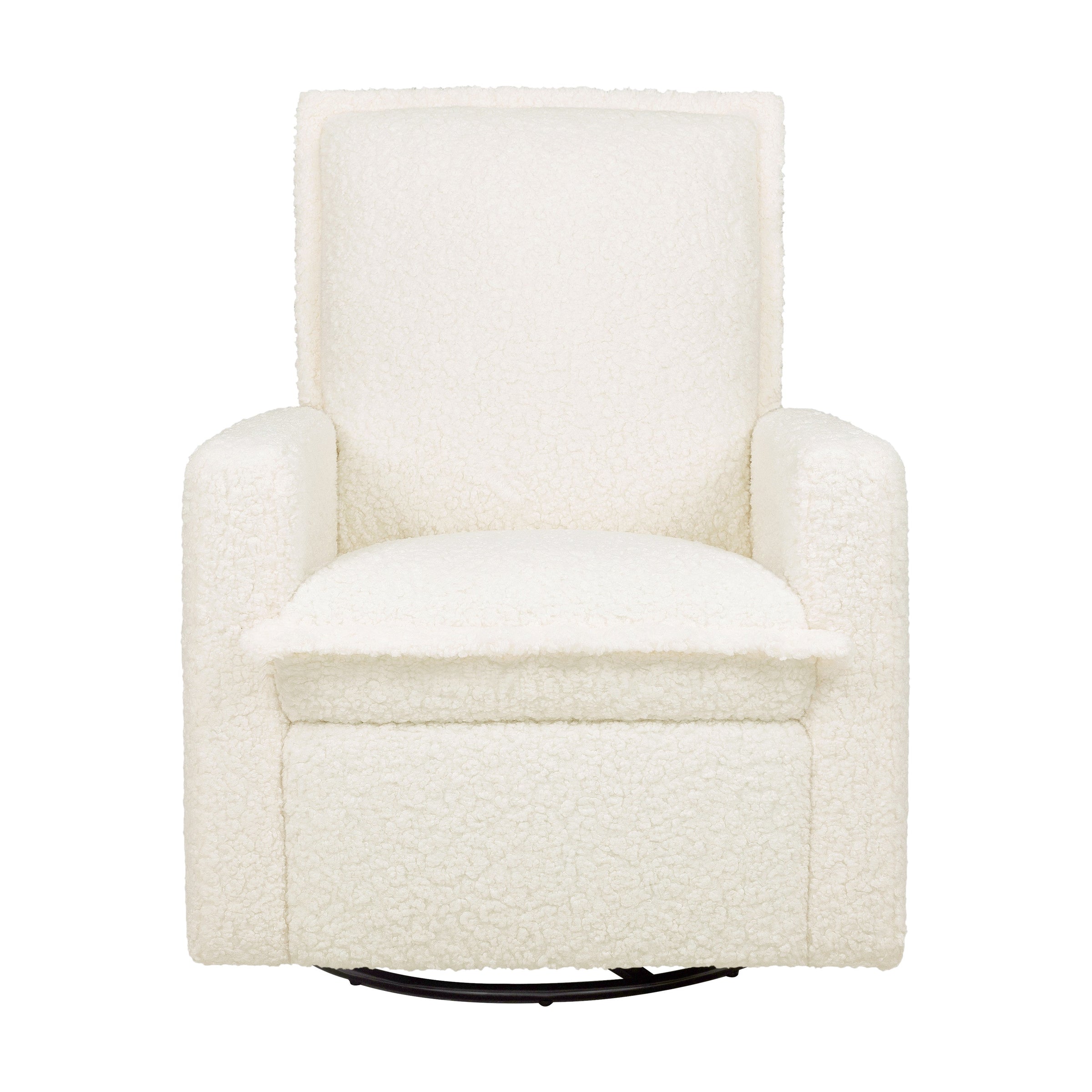 M20977CMSG,Cali Flange Gliding Swivel Recliner in Cream Shearling