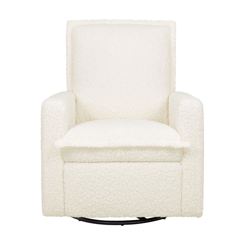 M20977CMSG,Cali Flange Gliding Swivel Recliner in Cream Shearling