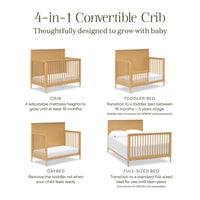 M32301HY,Ambrosia 4-in-1 Convertible Crib in Honey