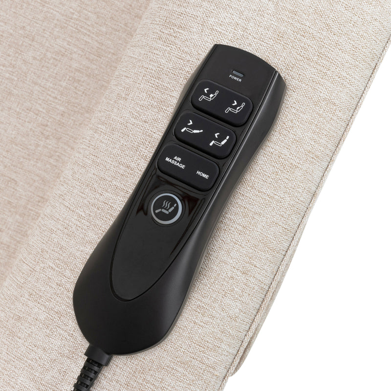 M17183PBEW,Willa Deluxe Power Glider Recliner w/Heat&Massage in Performance Beach Eco-Weave