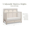 M24801WDFPEW,Eloise 4-in-1 Convertible Crib in White Driftwood and Performance Pearl Eco-Weave