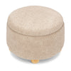 M30985CSGHF,Tuffet Storage Ottoman in Chai Shearling w/Honey Ball Feet