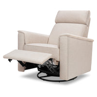 M17183PBEW,Willa Deluxe Power Glider Recliner w/Heat&Massage in Performance Beach Eco-Weave