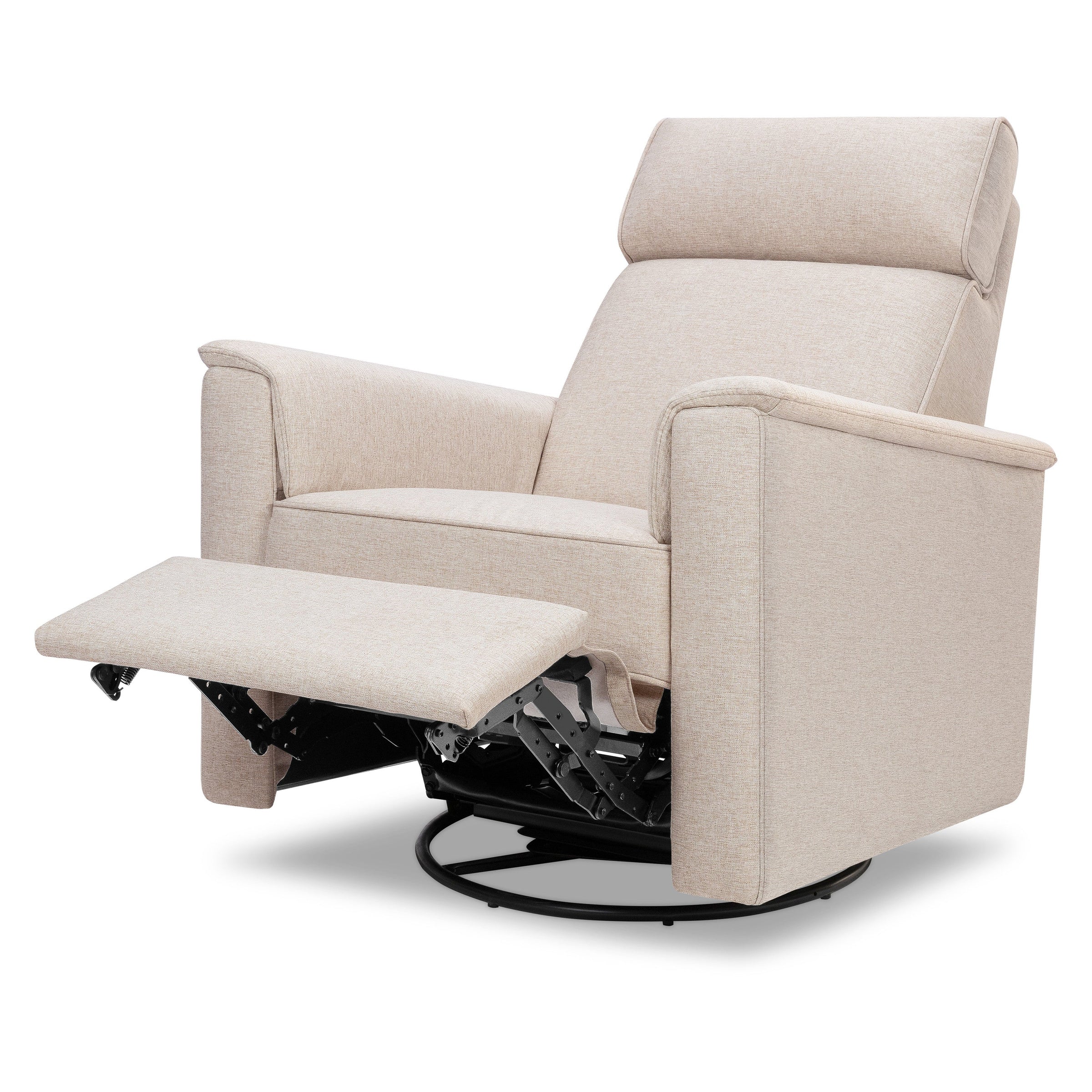 M17183PBEW,Willa Deluxe Power Glider Recliner w/Heat&Massage in Performance Beach Eco-Weave