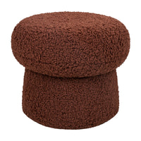 M31585RT,Mini Mushroom Pouf in Rouge Teddy Loop