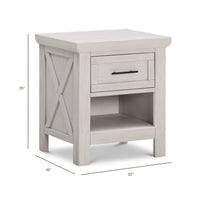 B14560WDF,Emory Farmhouse Nightstand in White Driftwood