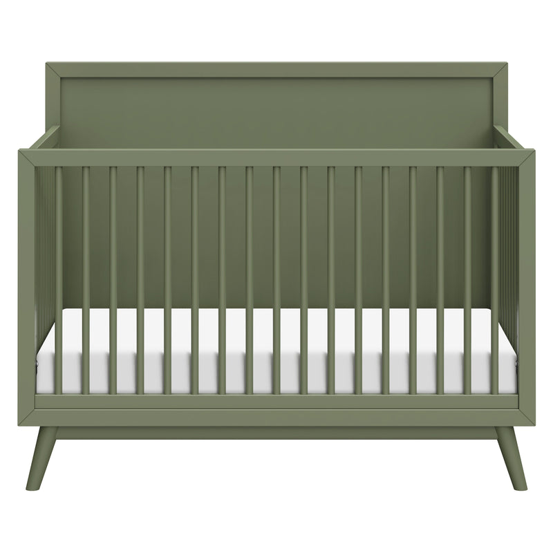 M15901OL,Palma Mid-Century 4-in-1 Convertible Crib w/Toddler Bed Conversion in Olive