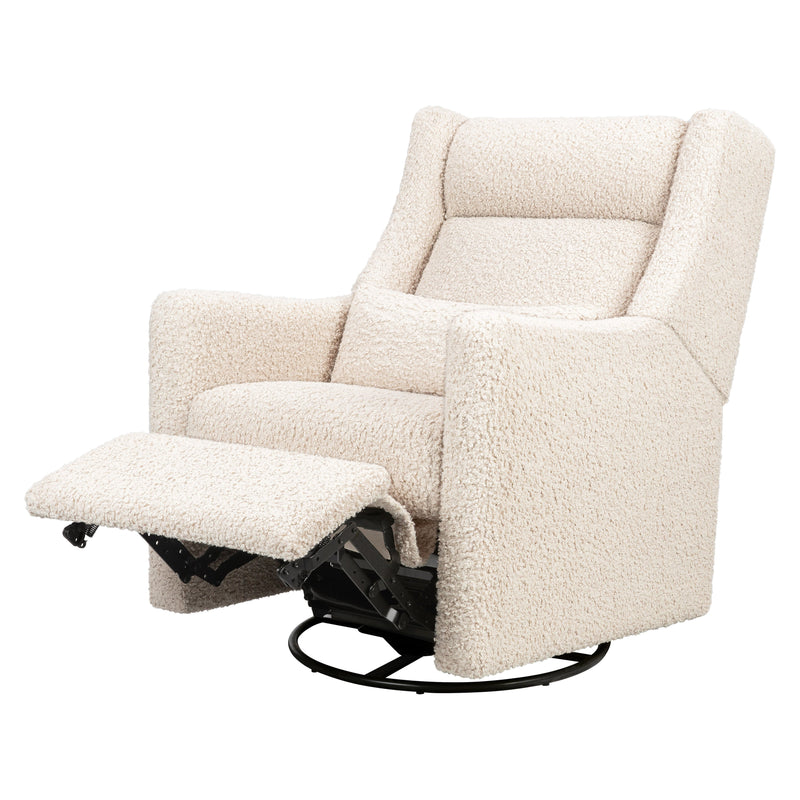 M11286AT,Kiwi Plus Power Glider Recliner w/ Power Headrest in Almond Teddy Loop