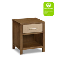 M24860NLPSEW,Eloise Nightstand  Assembled in Natural Walnut & Performance Sand Eco-Weave