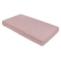 T30435,Maroon Stripe Muslin Crib Sheet in GOTS Certified Organic Cotton