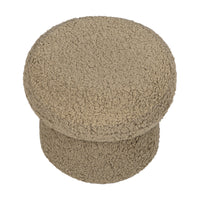 M31585LT,Mini Mushroom Pouf in Latte Teddy Loop