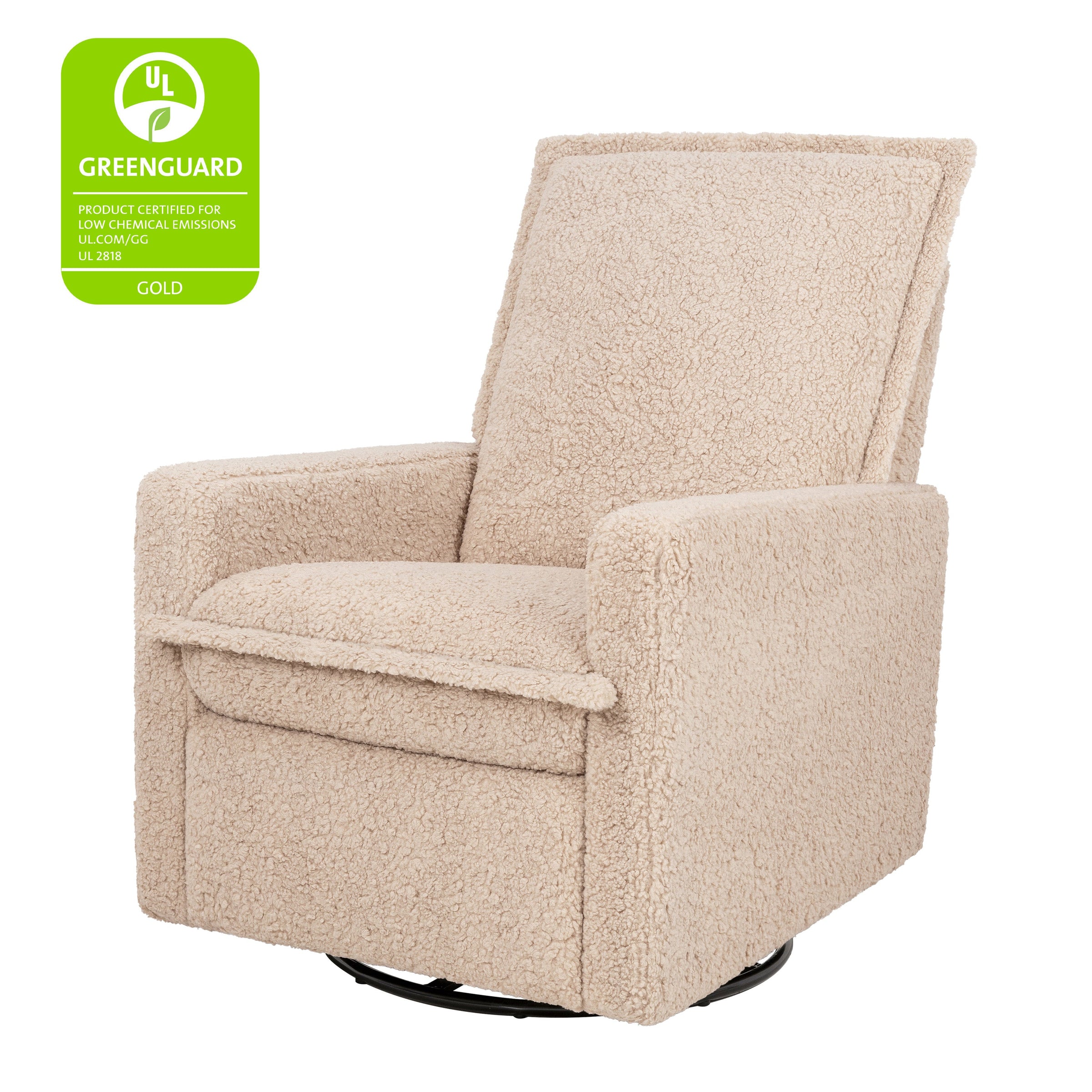 M20977CSG,Cali Flange Gliding Swivel Recliner in Chai Shearling