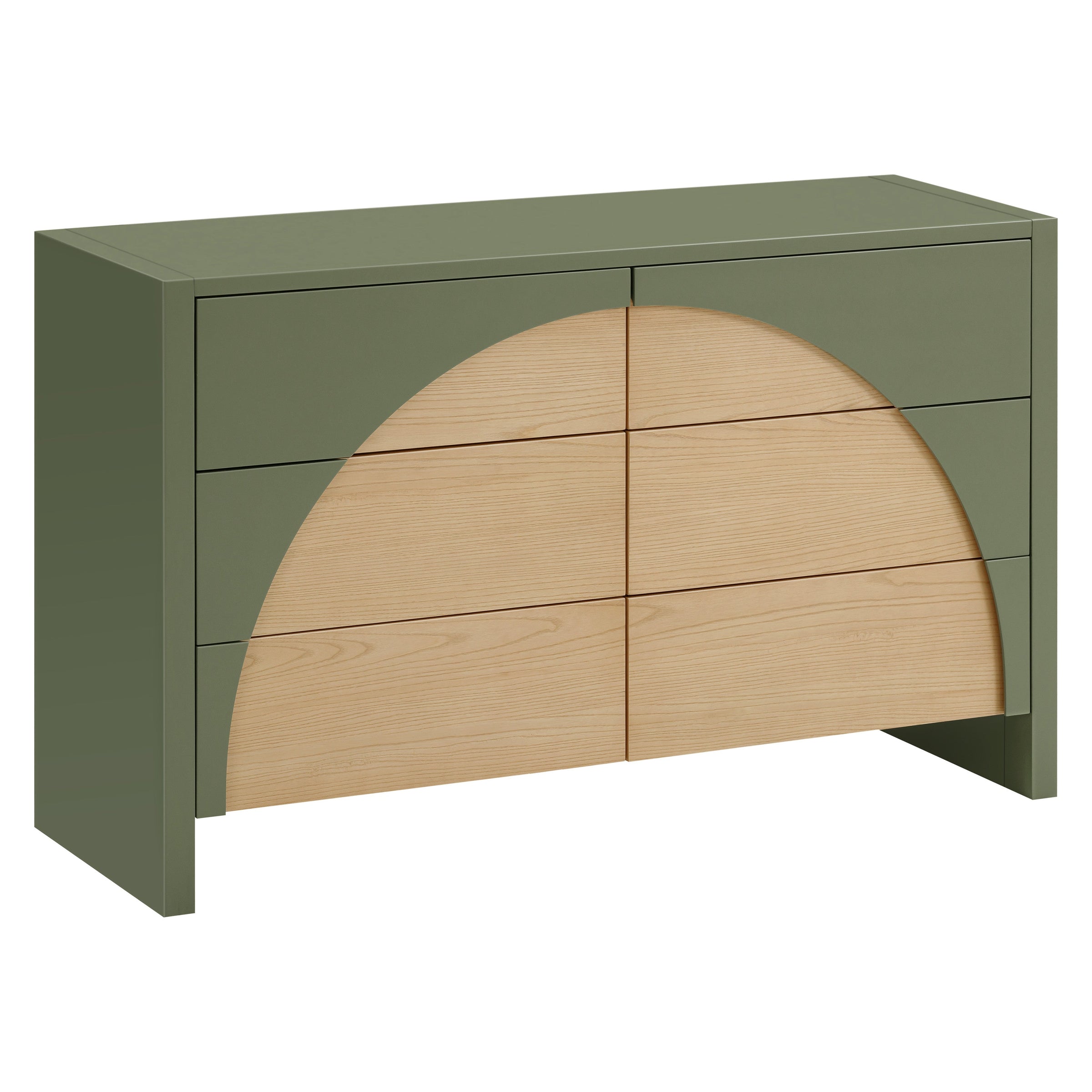 M30216OLSH,Moab 6-Drawer Assembled Dresser in Olive/Ash