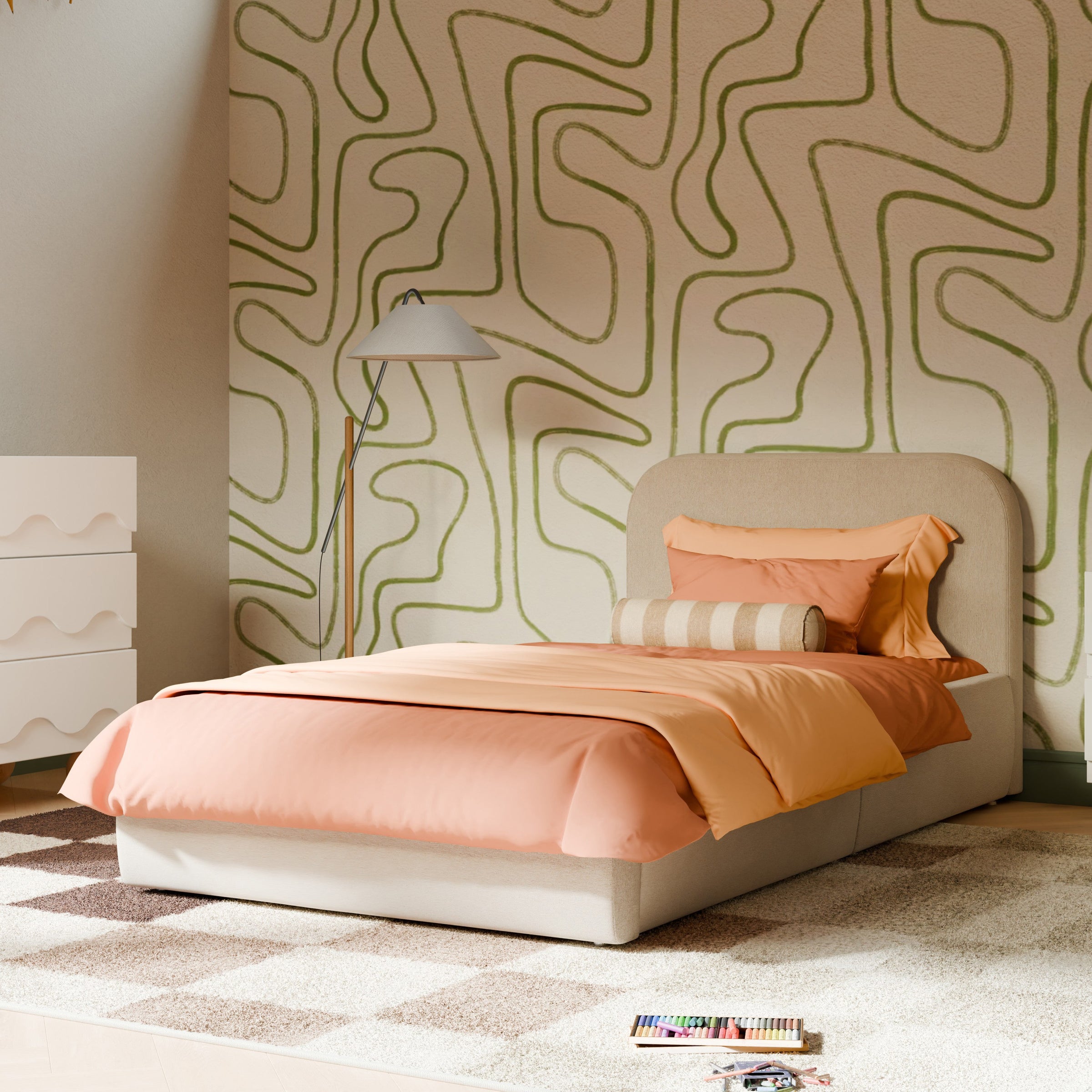 M31269PBEW,Nara Twin Bed in Performance Beach Eco-Weave