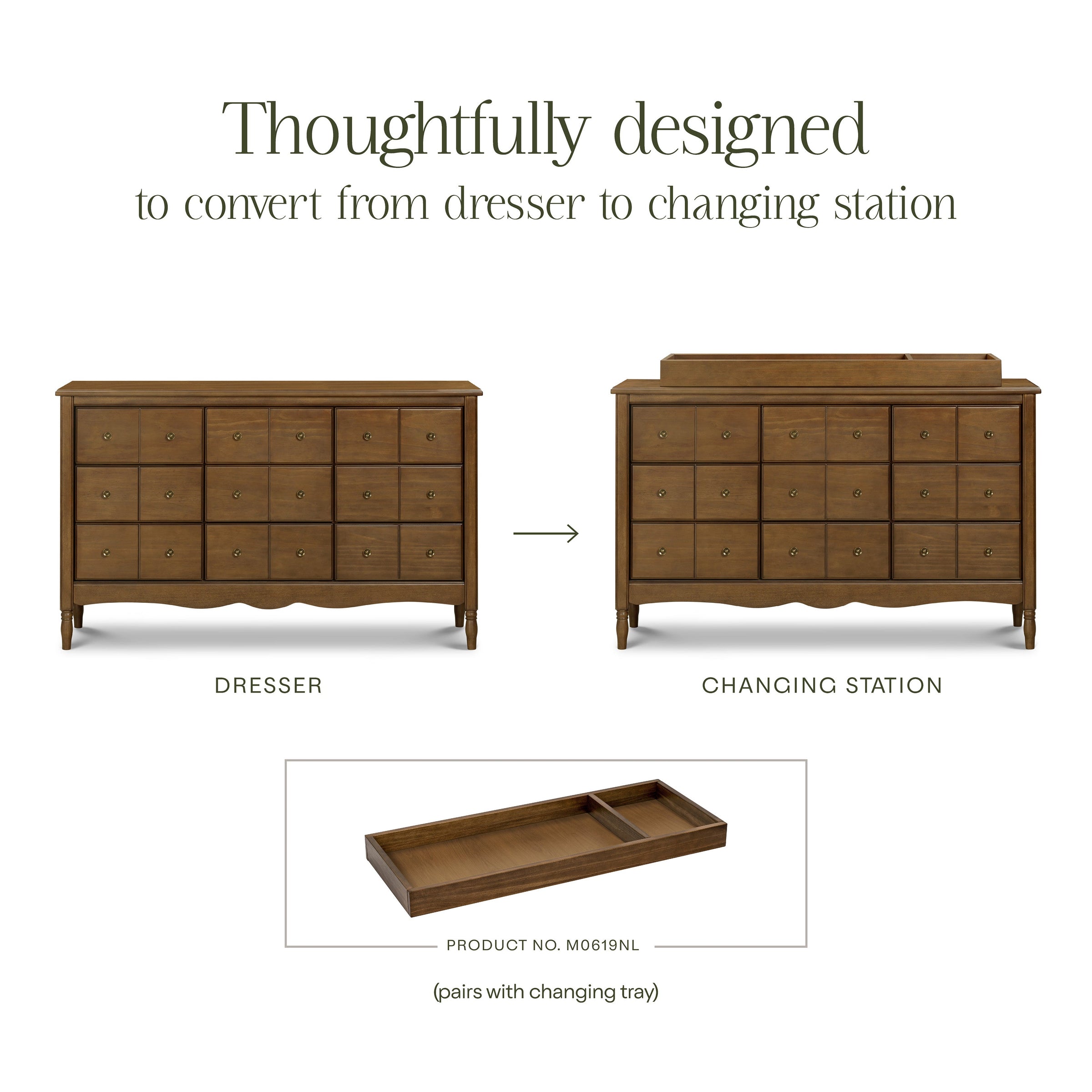 M7128NL,Liberty 9-Drawer Assembled Dresser in Natural Walnut