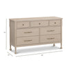 M31416WP,Alouette 7-Drawer Assembled Dresser in Washed Pine