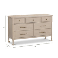 M31416WP,Alouette 7-Drawer Assembled Dresser in Washed Pine