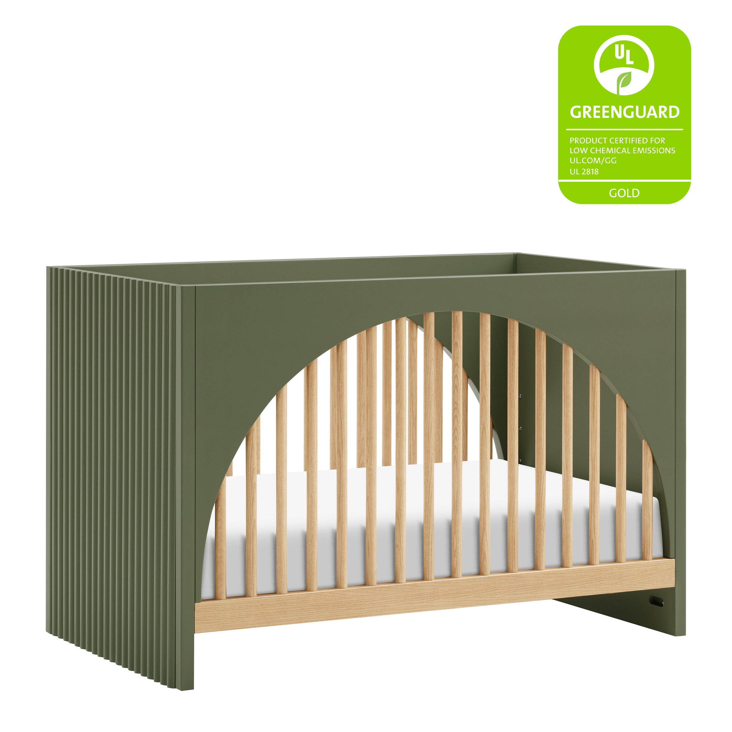 M30201OLSH,Moab 3-in-1 Convertible Crib in Olive/Ash