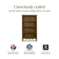 M7114NL,Liberty Assembled Bookcase in Natural Walnut
