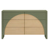 M30216OLSH,Moab 6-Drawer Assembled Dresser in Olive/Ash