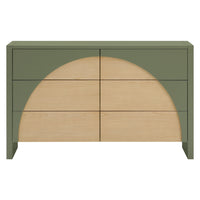 M30216OLSH,Moab 6-Drawer Assembled Dresser in Olive/Ash