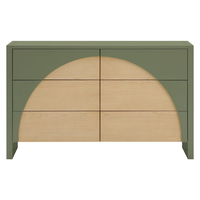 M30216OLSH,Moab 6-Drawer Assembled Dresser in Olive/Ash