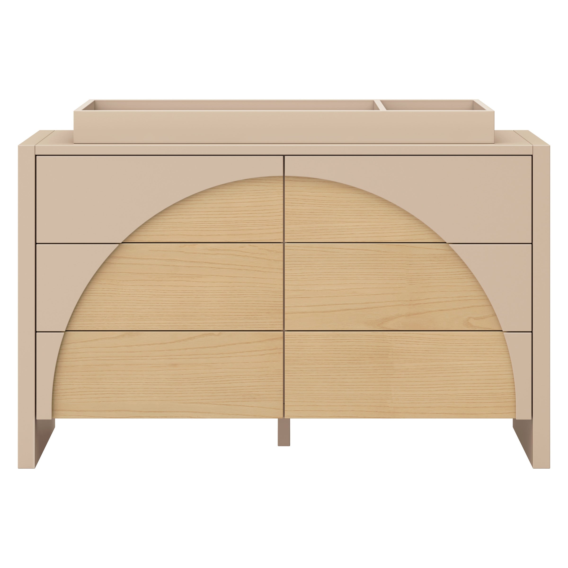 M30216TPESH,Moab 6-Drawer Assembled Dresser in Taupe/Ash