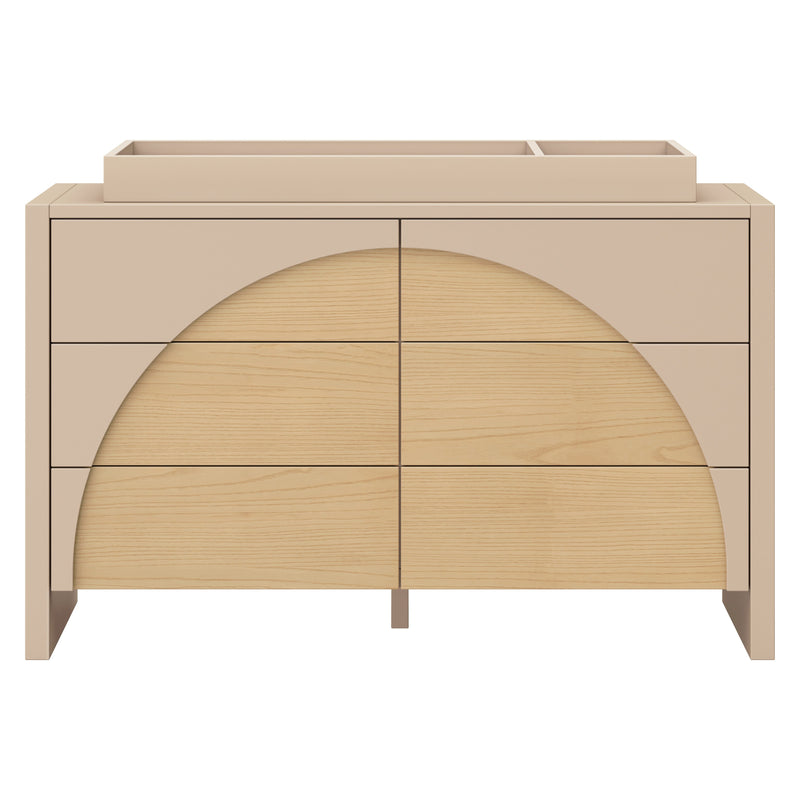 M30216TPESH,Moab 6-Drawer Assembled Dresser in Taupe/Ash