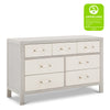 M24816WDFPEW,Eloise 7-Drawer Assembled Dresser in White Driftwood and Performance Pearl Eco-Weave